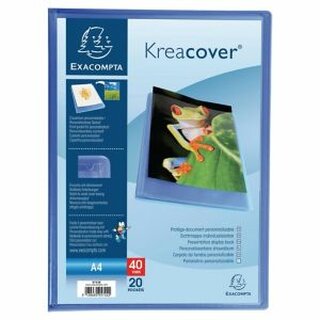 Sichtbuch Exacompta 5722E Krea Cover, A4, mit 20 Hllen, blau