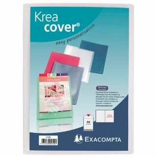 Sichtbuch Exacompta 5728E Krea Cover, A4, mit 20 Hllen, transparent