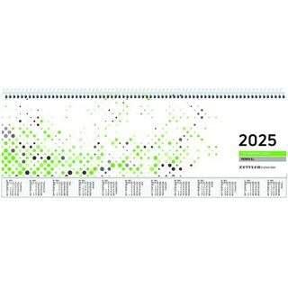 Zettler Tischquerkalender 137, 1W/2S, 36 x 10,5cm, grün,...