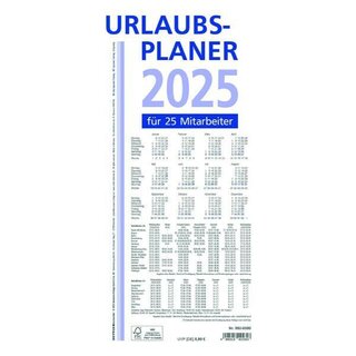 Zettler Urlaubsplaner 992, faltbar, 100 x 29,7 cm, für 25...