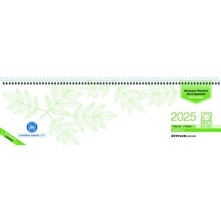 Zettler Tischquerkalender 136, 1W/2S, 36 x 10cm, grün,...