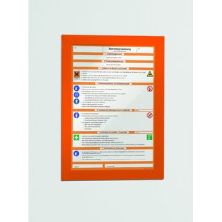 Inforahmen Durable 4872, Duraframe, A4, selbstklebend, orange, 2 Stck