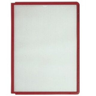 Sichttafel SHERPA®, PP, A4, farblos/roter Rahmen