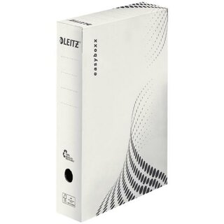 Leitz Archivbox 6131, A4, 80mm, RC-Karton, FSC, weiß