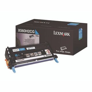 Toner Lexmark X560H2CG, Reichweite: 10.000 Seiten, cyan