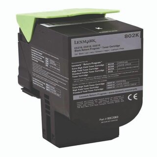 Toner Lexmark 80C20K0, Reichweite: 1.000 Seiten, schwarz