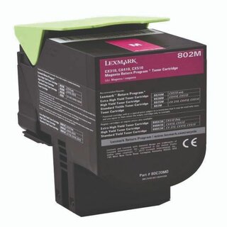 Toner Lexmark 80C20M0, Reichweite: 1.000 Seiten, magenta