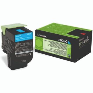 Toner Lexmark 80C2SC0, Reichweite: 2.000 Seiten, cyan