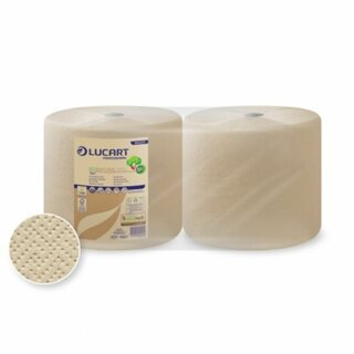 Lucart Eco 851217 Putzrollen, 3-lagig, 800 Blatt, 2 Stück