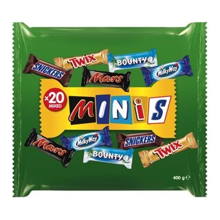 Mars Mixed Minis, 5 Sorten, 20 Stück a 20 Gramm
